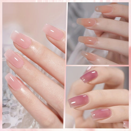 Gel Nail Polish in 10ml Nude Jelly with Skin-Tone Glass Finish and JN05, JN68, JN75 or JN76