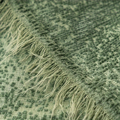Sofa Cover 300 GSM Solid Chenille Throw with Fringe in Four Colors and Sizes from Single Seat to 71 x 150 Inches