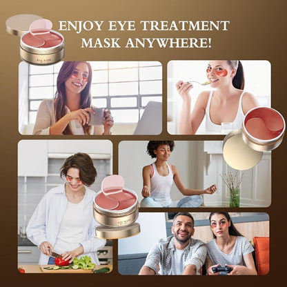 Caffeine Eye Masks with Collagen for Dark Circles & Puffiness – Hydrating Under Eye Patches, Hypoallergenic Mild Formula, Unisex, Suitable for All Skin Types, 60 or 120 Count