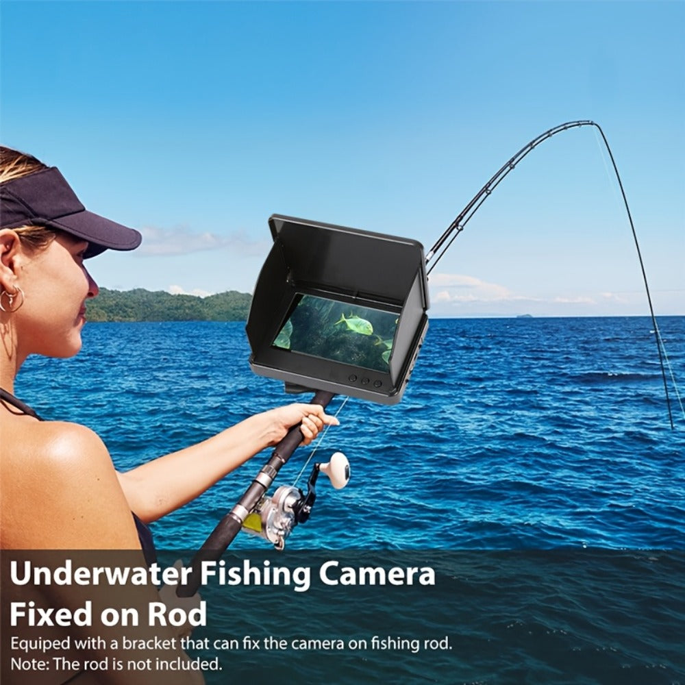 Underwater Fishing Camera 4.3-Inch HD Display with Night Vision & Triple Light Shielding – Portable Fish Finder with Bait Monitor, Complete Fishing Kit for Ice Lake River Sea Fishing