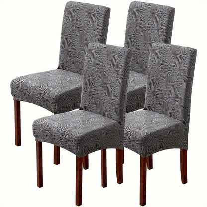 Chair Cover Set of 4 or 6 Stretch Jacquard Dining Slipcovers in Eight Available Color Choices