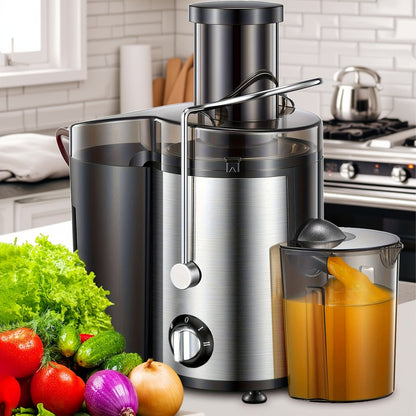 500W Centrifugal Juicer Machine with 3-Inch Feed Chute, Two Speeds and Upgrade or Juicer Configurations