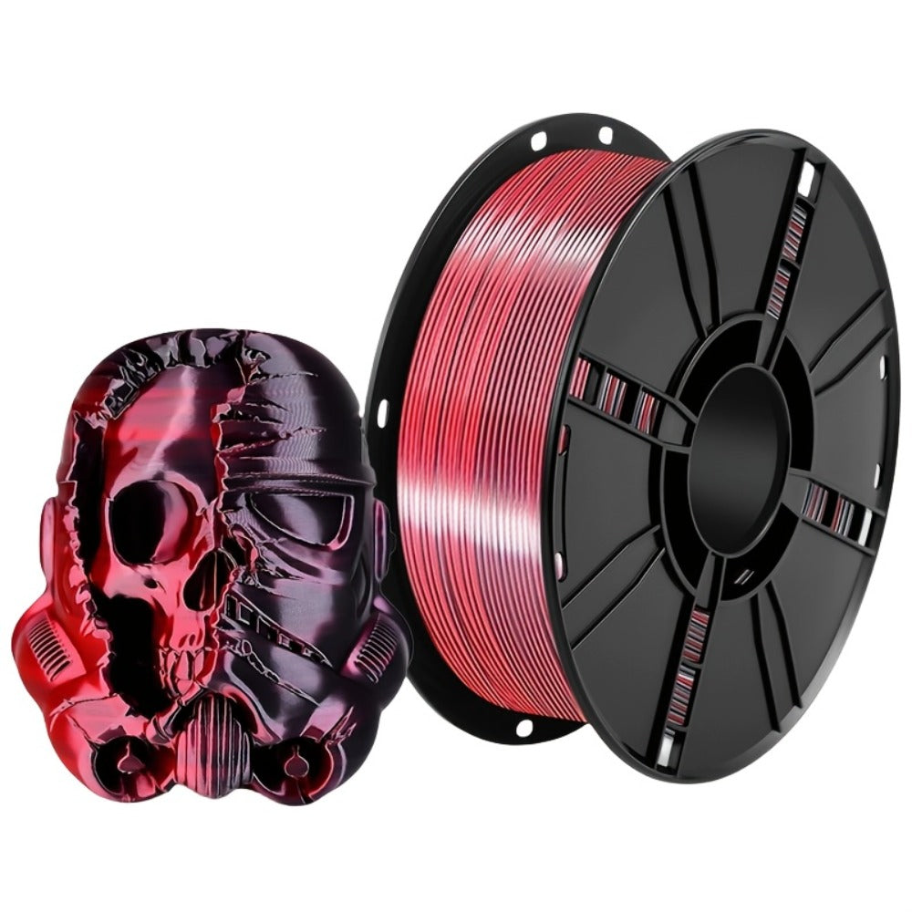 Ender 3 5 Neo PLA Filament 1.75mm 1kg 2.2LB High Gloss Low Warping – Black White Dual Tri Rainbow Multicolor Shiny Finish Smooth Extrusion for Creality & FDM 3D Printers