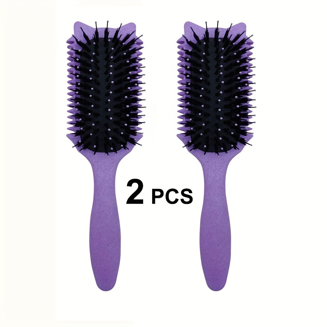 Detangling Brush for Curly Wavy Coily Hair 1 or 2 Pcs — Flexible Bristles Reduce Breakage & Frizz, Gentle Scalp Massage, Wet & Dry Use for 2B-4C Natural Hair Types
