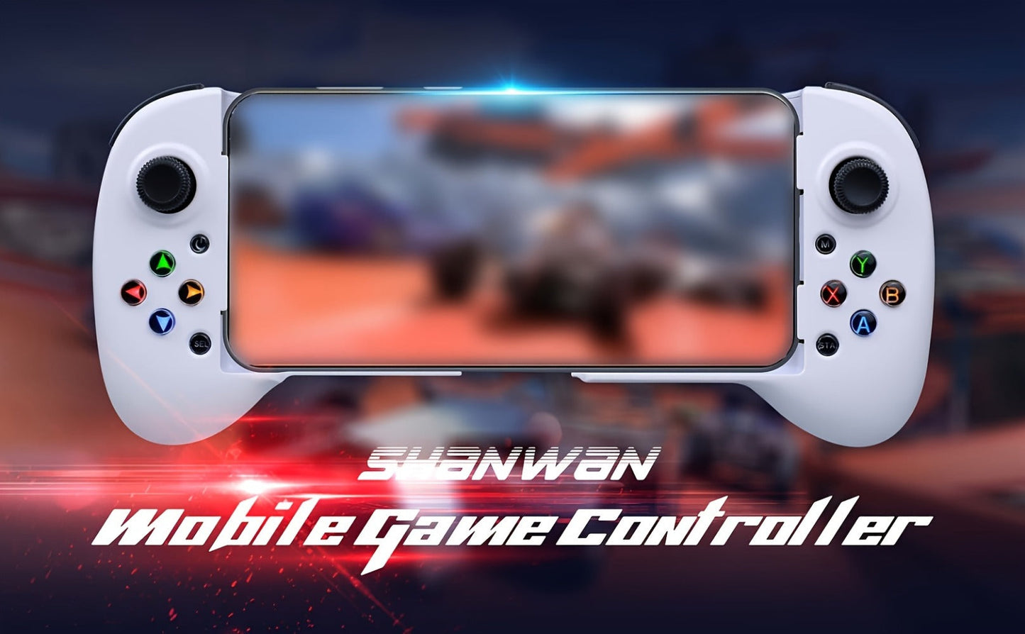 Wireless Mobile Gaming Controller Bluetooth 5.0 Retractable Gamepad – ShanWan Q13 for iPhone Android PC Steam, 25H Battery Type-C Charging, PUBG Fortnite Genshin Cloud Gaming Phone Controller Gift