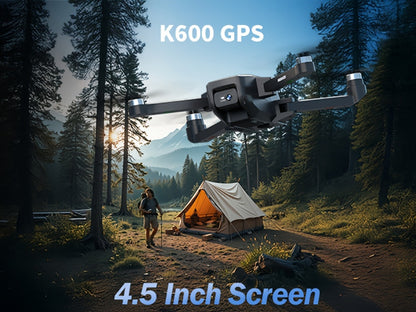 GPS Follow Me Drone Under 250g 4.5 Inch LCD Screen Camera Drone Auto Return Gesture Flight Brushless Motor Altitude Hold 3 Speed Modes 32G SD Card | Adult Beginner Drone Gift for Teens