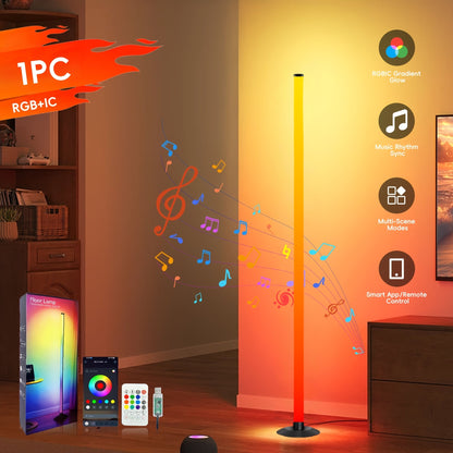 RGB Floor Lamp with Remote Control USB Powered | Color Changing LED Corner Lamp with Adjustable Brightness – Modern Space-Themed Ambient Light for Living Room & Bedroom