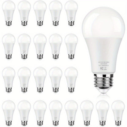 LED Light Bulbs 100W Equivalent A19 13W E26 Base 1500 Lumens Super Bright Non-Dimmable No Flicker Bulb for Home Bedroom Office Lamp 3000K Warm White 5000K Daylight 12 Pack 24 Pack