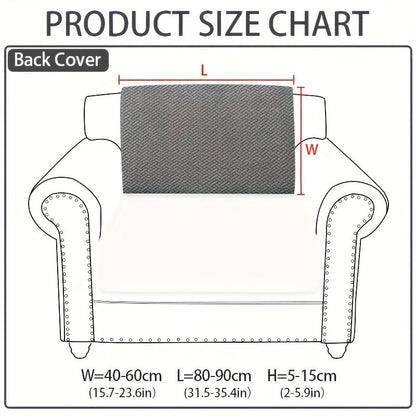 Jacquard Stretch Sofa Cover Non-Slip | Elastic Wear-Resistant Couch Slipcover, Polyester Jacquard Fabric, 1 to 4 Seat Sectional L-Shape, Armrest Backrest, Machine Washable