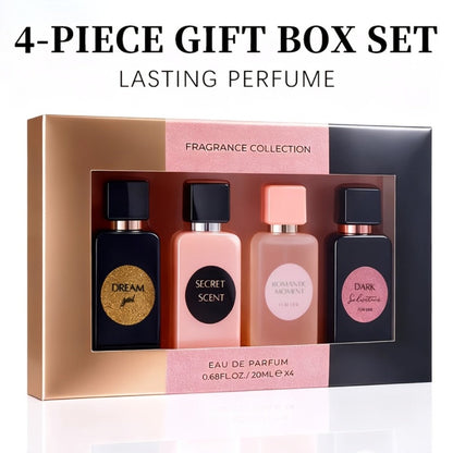 Perfume Gift Set for Women – 4-Piece Mini Luxury EDP Spray Collection, Long Lasting Fragrance, Travel Size 0.68 fl oz Each, Ready to Gift Box for Her