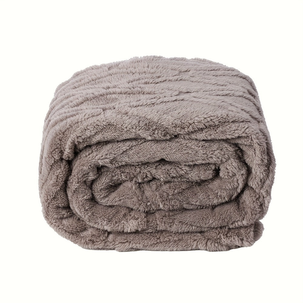 Quilted Flannel Throw Blanket – 180-200gsm Soft Warm All-Season Bed Cover, 17 Patterns, Rhinestone & Checker Designs, 2 Sizes