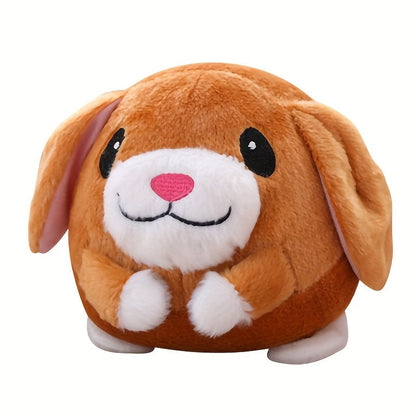 Dog Toy USB-Rechargeable Bouncing Character Ball with Recording and Music Modes in Five Styles