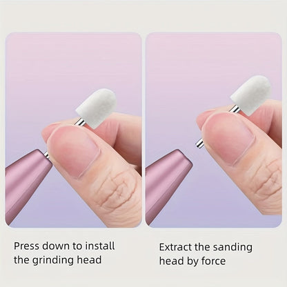Electric Nail Drill Kit 11-Bit Variable Speed Portable Nail Grinder Machine for Gel Acrylic Natural Nails – Professional Manicure Buffing Filing Cuticle Removal Tool for Home Salon Use Pink