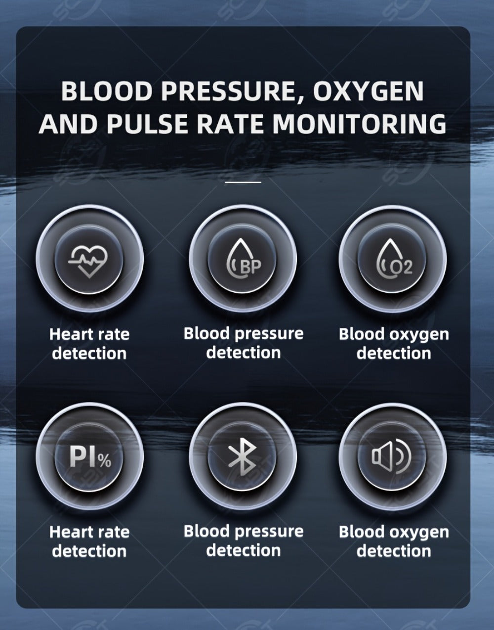 Fingertip Pulse Oximeter with Rotating Display, Bluetooth-Labeled Data View and 6.6 x 3.3 cm Body