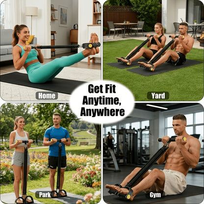 Foot-Pedal Resistance Band Puller in Black or Purple with 50, 75 or 100-Pound Checkout Labels