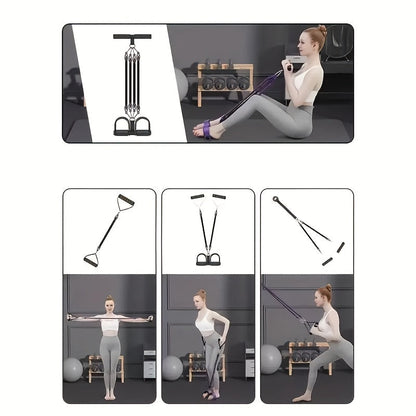 Foot-Pedal Resistance Band Puller in Black or Purple with 50, 75 or 100-Pound Checkout Labels