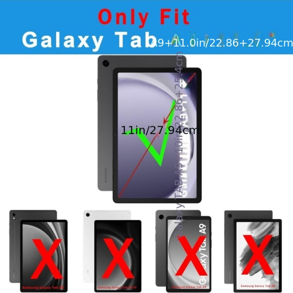 Samsung Galaxy Tab A9 Plus Keyboard Case – Detachable USB-C Magnetic Keyboard Cover with Pen Slot, Protective Shell for Galaxy Tab A9+ | Pink & Green