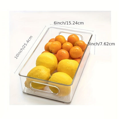 Refrigerator Organizer Bins 6pcs Set - Clear Fridge Storage Bins for Freezer Kitchen Cabinet for Home Cooking, Dining and Outdoor Meals