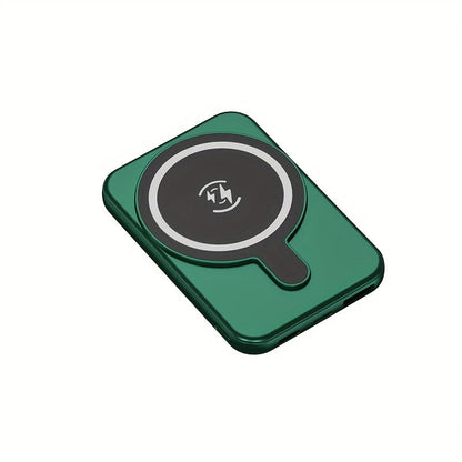 Slim Pocket Magnetic Power Bank 5000mAh 10000mAh with LED Display Wireless Charging Type-C Micro USB Input Fast Charge Battery Pack for iPhone 16 15 14 13 12 Samsung Android Travel