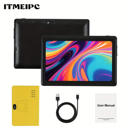 Android Tablet 7-Inch with Android 14, 4GB Total RAM, 32GB Internal Storage and Built-In Protective Case