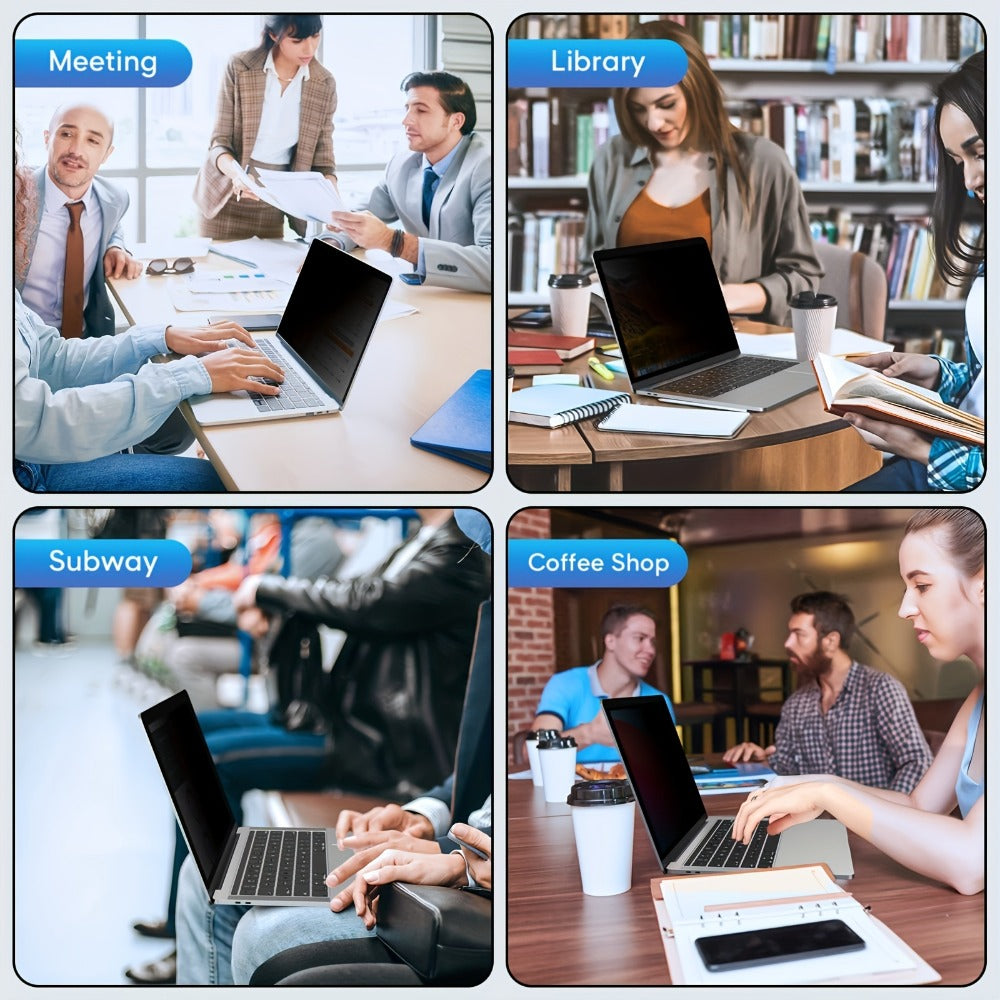 MacBook Air 13.6 Privacy Screen Filter 2022-2025 M2 M3 M4 - Removable Matte Anti-Glare Blue Light Blocking Protector, Anti-Scratch Anti-Fingerprint, Secure Magnetic Attachment, Eye Strain Relief