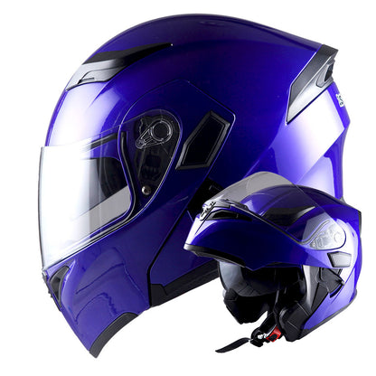 Motorcycle Modular Full Face Helmet Flip Up Dual Visor Inner Smoked Shield Lightweight Aerodynamic Thermoplastic Shell Removable Washable Interior for Men Women, Multiple Colors S M L XL