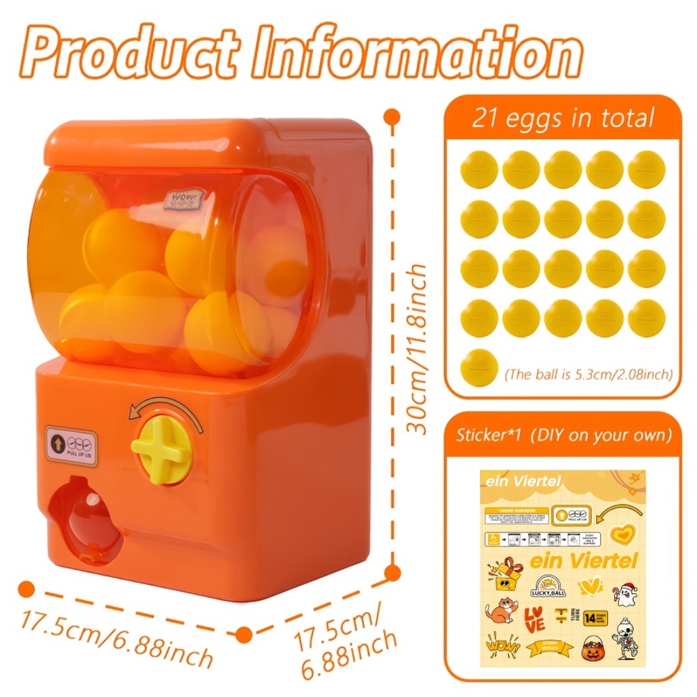 Gachapon Machine for Home – Mini Capsule Toy Vending Machine Novelty Gift for Kids Adults Couples Anniversary Birthday Party Christmas