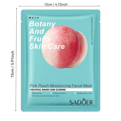 Forty-Piece SADOER Sheet Mask Assortment with Individually Packed Fruit and Rose Pouch Labels
