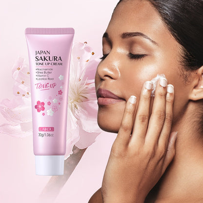 Skincare Set with LAIKOU Label, 10 Sakura Products for Cleanser Serum Cream Mask Lip and Eye Steps