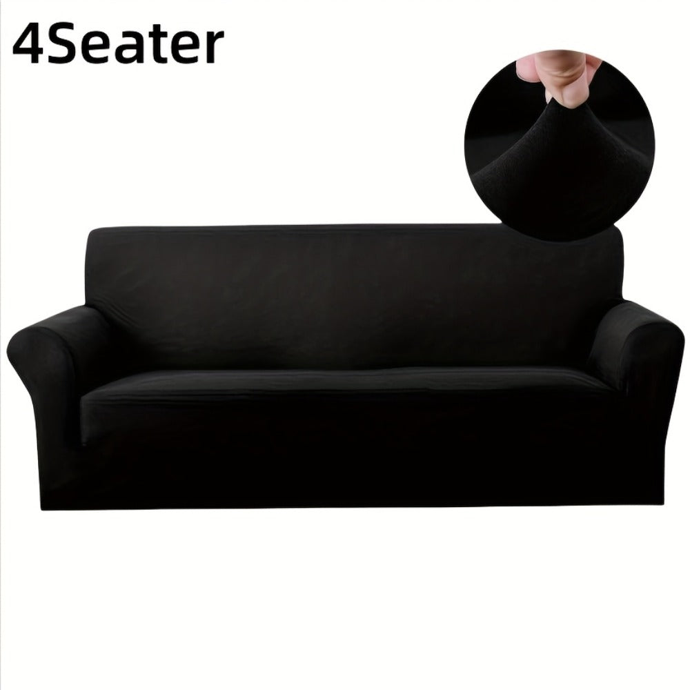 Sofa Cover Elastic Anti-Slip Stretch Slipcover for 1, 2, 3 or 4-Seater Sofas in Seven Solid Colors