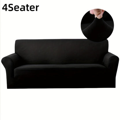 Sofa Cover Elastic Anti-Slip Stretch Slipcover for 1, 2, 3 or 4-Seater Sofas in Seven Solid Colors