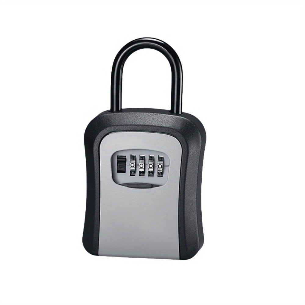 Wall-Mounted Key Lock Box with Resettable Password - Outdoor Key Safe Box, Security Lock Box for Home Garage Garden Office Store