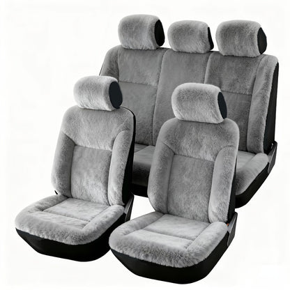 Car Seat Covers 5-Seat Plush Full-Wrap Set with Front and Rear Coverage in Seven Color Options