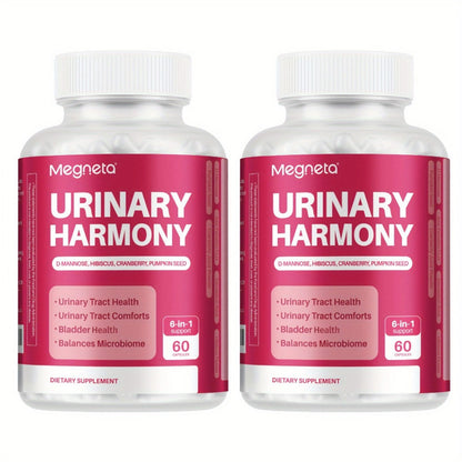 Dietary Supplement Capsules with Megneta Label, D-Mannose, Hibiscus, Cranberry and 60 Count