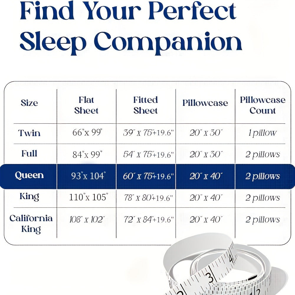 Bed Sheet Set 6-Piece with 17-Inch Pocket, Double-Stitched Edges, Four Bed Sizes and Thirteen Colors