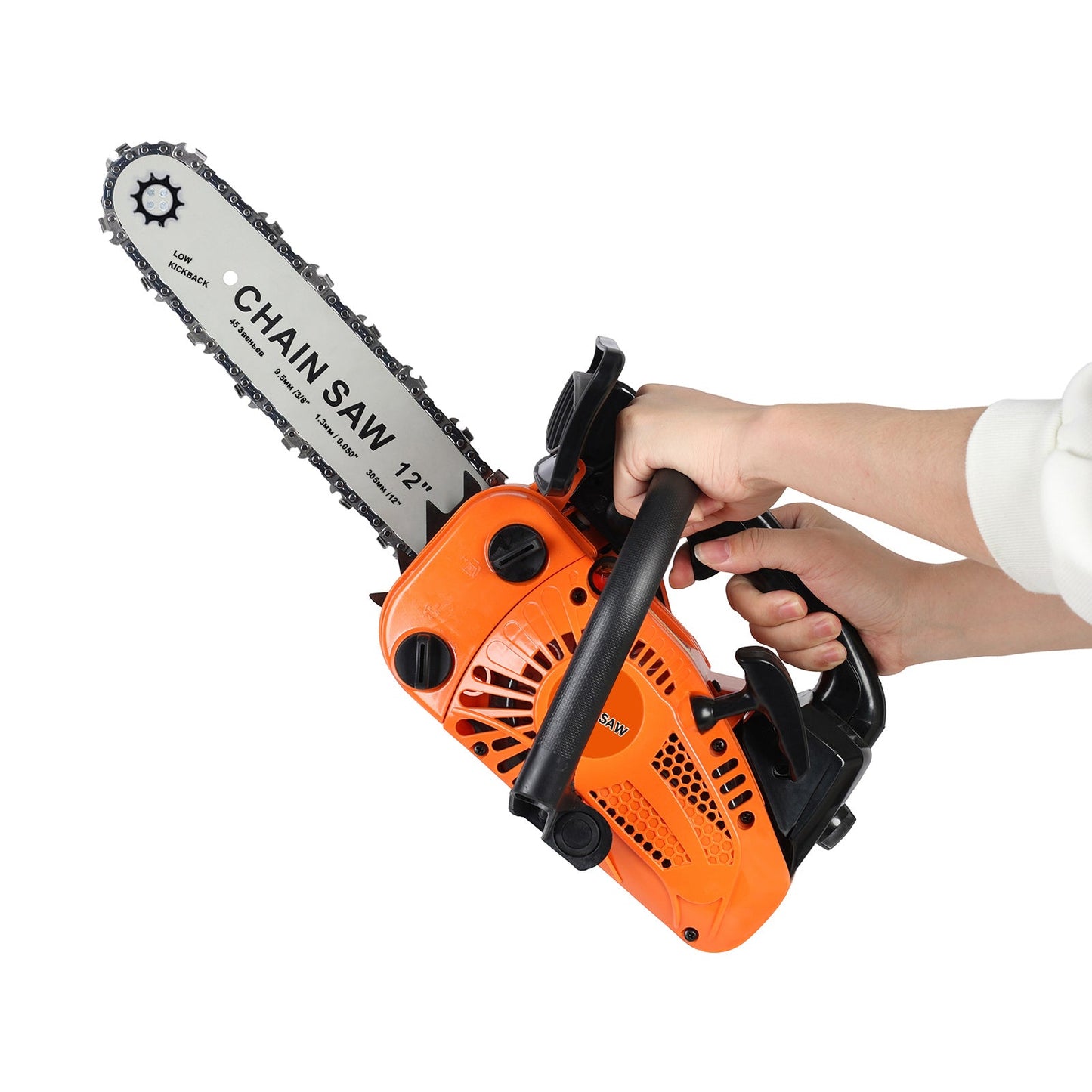 Mini Gas Chainsaw 25.4CC – Portable 2-Stroke Handheld Logging Saw for Garden, Yard & Household Wood Cutting