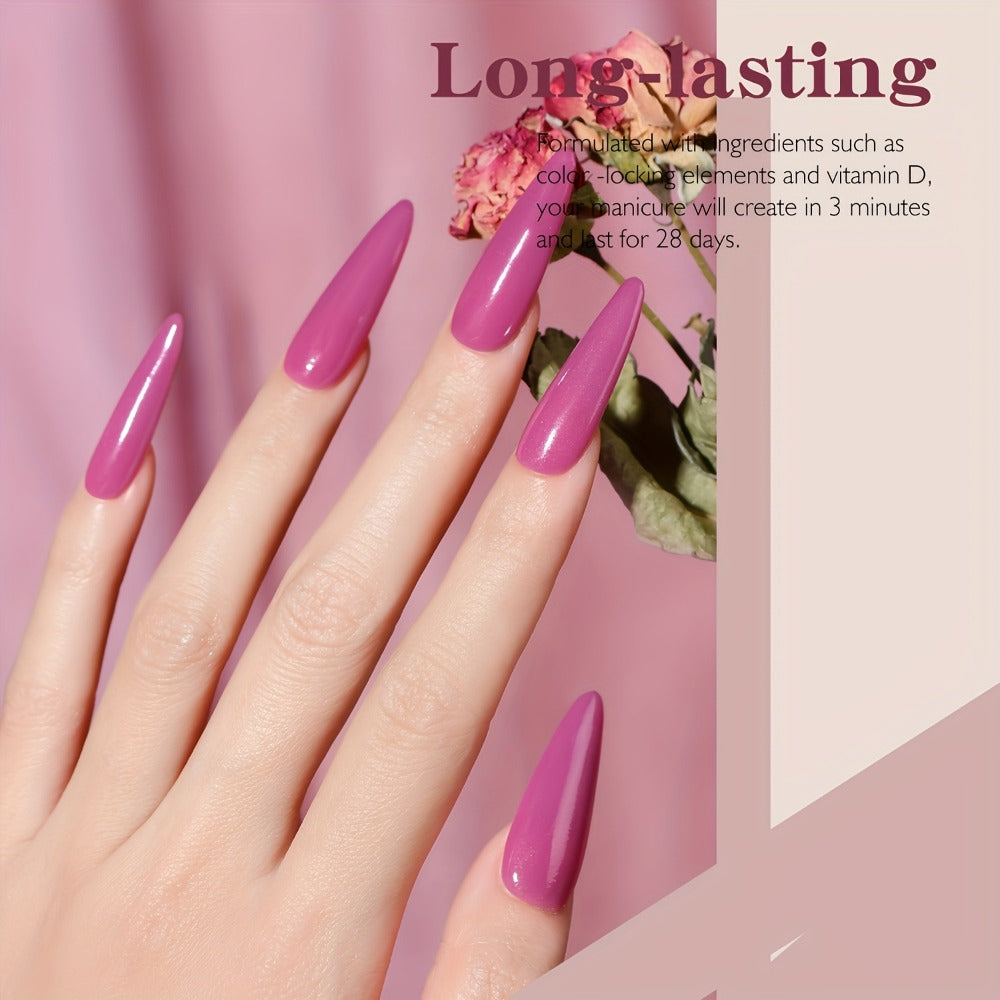 Acrylic Nail Kit NOCIS Four 10g Pink, Mauve and Glitter Powders with Liquid Monomer, Three Brushes and File