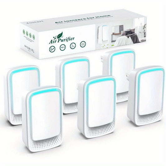 Plug-In Air Purifier Ionic – Filterless & Silent Odor Neutralizer for Home, Pets, Office & Gym, Compact 24/7 Fresh Air, Zero Maintenance, Space-Saving Design, Ideal Gift (2 or 6 Pack)