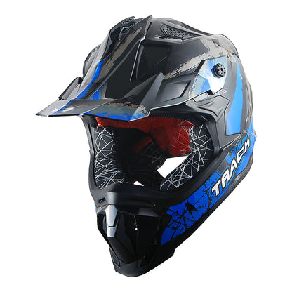 Dirt Bike Helmet Adult Motorcycle ATV Off-Road Track Style Lightweight Aerodynamic Thermoplastic Shell Removable Washable Padding Glossy UV Finish, Multiple Colors XS-XXL