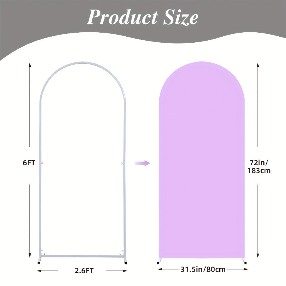 6FT Stretch Fabric Arch Cover with Bottom Zipper, 72 x 31.5-Inch Size and Eight Color Options