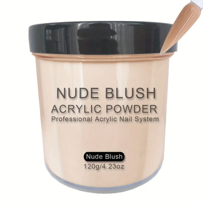 120g Acrylic Nail Powder Jar in Nude Blush, Beige or Beige Nude for Use with Compatible Acrylic Liquid