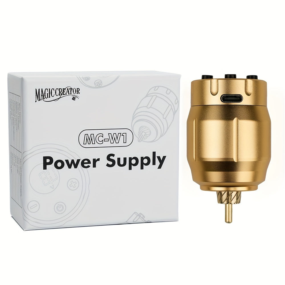 MC-W1 Rechargeable RCA Tattoo Power Supply with LED Display in Golden, Black, Red or Silvery