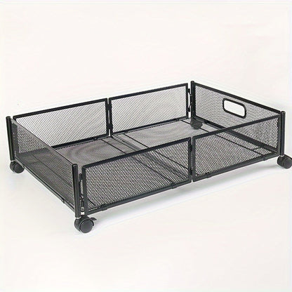 Under Bed Storage Containers with Wheels & Handles – Shoes, Clothes, Blankets Organizer