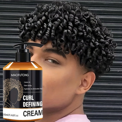 280ml Pump-Bottle Curl Defining Cream with Leave-In Styling Directions for Curly, Wavy and Coily Hair