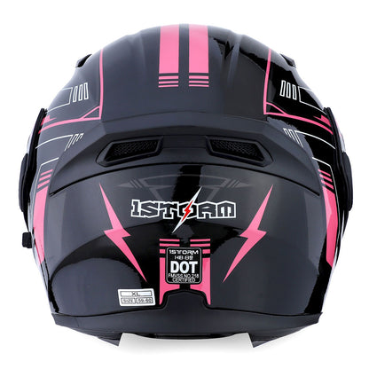Motorcycle Modular Full Face Helmet Flip Up Dual Visor Inner Smoked Shield Lightweight Aerodynamic Thermoplastic Shell Removable Washable Interior for Men Women, Multiple Colors S M L XL