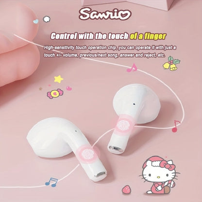 Kuromi My Melody Pompompurin Wireless Earbuds Authorized – 5 Cute Sanrio Character Styles Bluetooth Headphones for Daily Exercise Calls Learning – Holiday Birthday Gift for Girls Teens Women