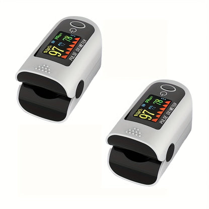 Two-Piece Fingertip Pulse Oximeter Set with Color Display in Black or Blue Checkout Options