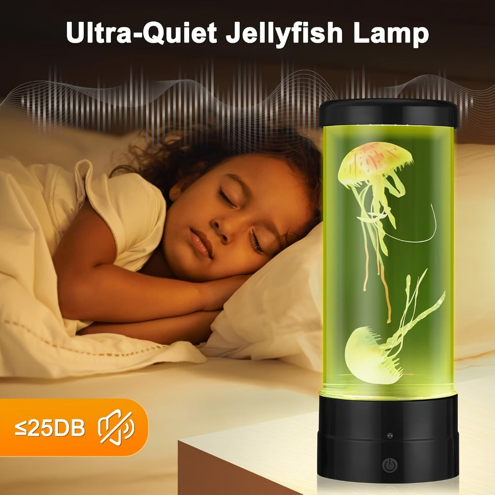 Jellyfish Lamp LED Floating 7 Color Mood Light | Electric Fantasy Jellyfish Tank Table Lamp for Home & Office Decor – Ambient Night Light Gift for Men, Women & Mother's Day