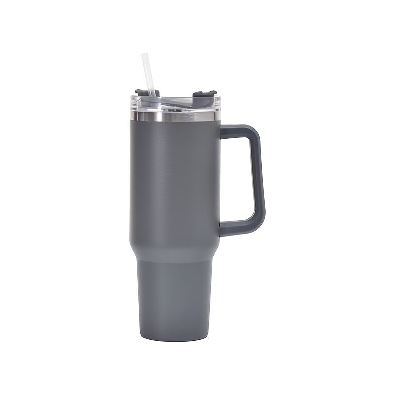 40 oz Insulated Stainless Steel Tumbler with Handle and Straw Lid in 15 Checkout Color Options