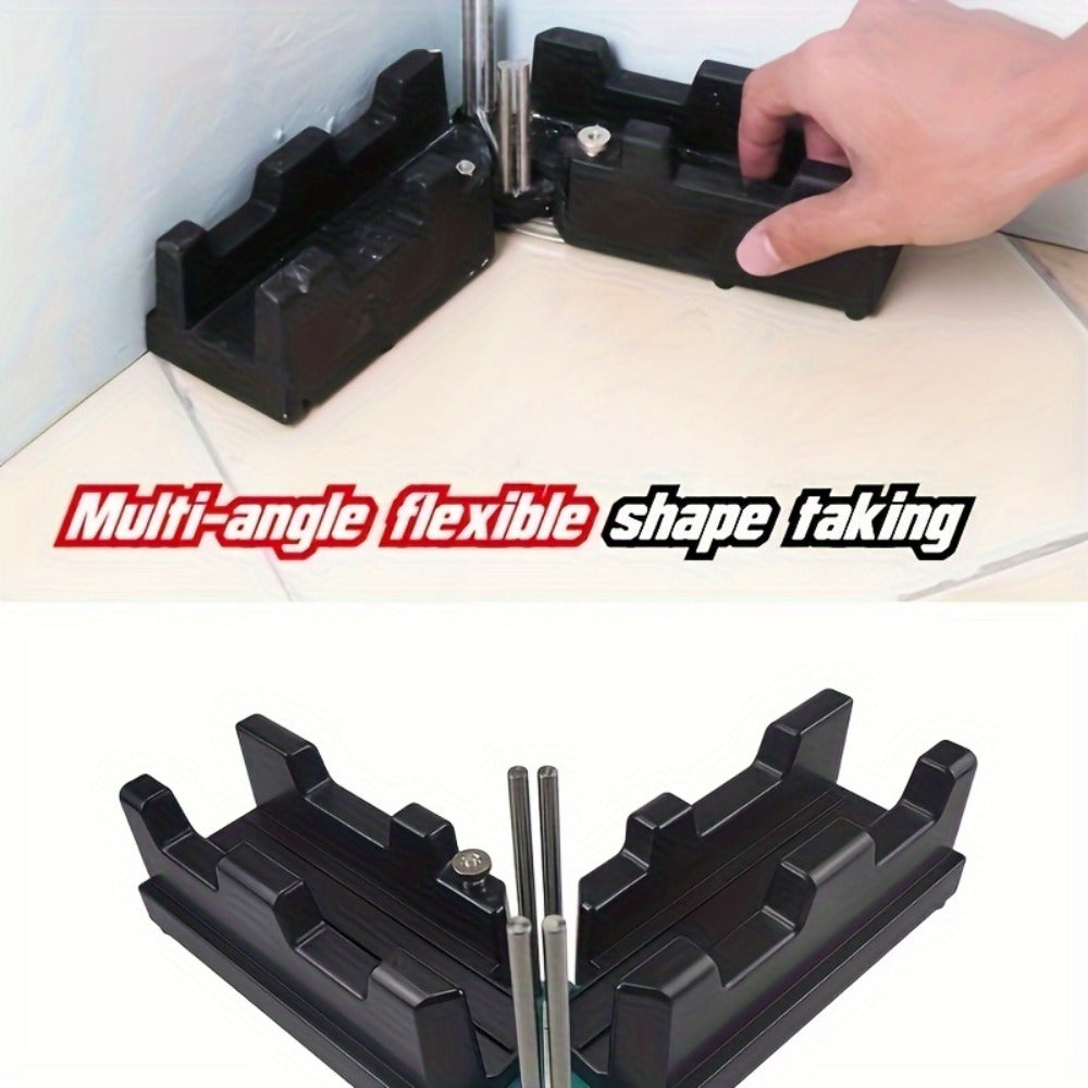 Two-in-One Adjustable Miter Angle Measuring and Cutting Guide for 45- to 180-Degree Layout Work